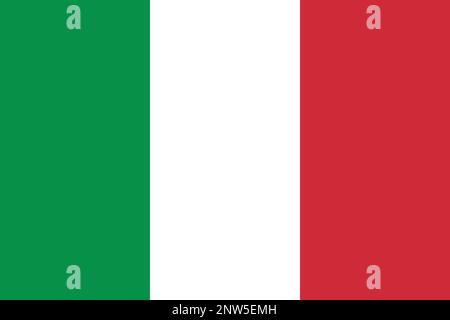 Nationalflagge der Italienischen Republik Stockfoto
