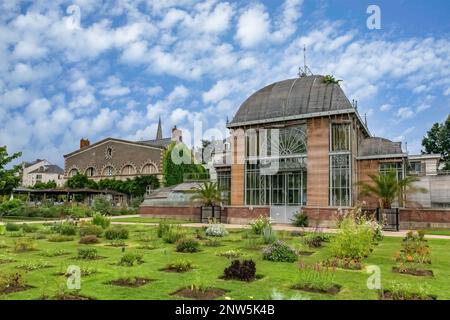 Nantes in Frankreich, Gewächshaus im Jardin des Plantes, einem Garten in der Stadt Stockfoto