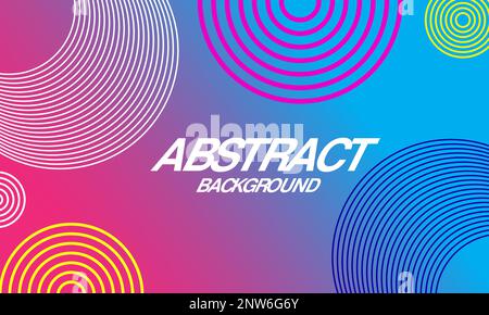 Abstrakter Hintergrund blau und rosa gradienten geometrischen Elementen Muster memphis Retro-Stil. Vektorgrafik Stock Vektor