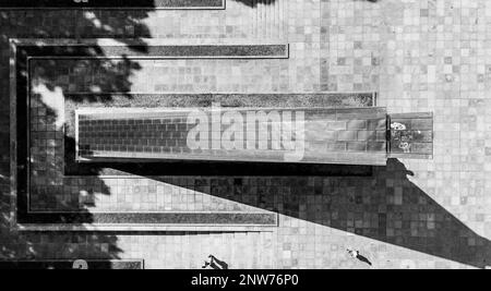 Drohnenbilder aus Treptower Park, Berlin, Deutschland. Stockfoto