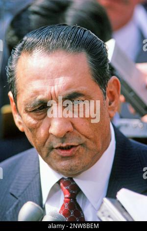 José Napoleon Duarte, Präsident von El Salvador, Foto von Dennis Brack BB87 Stockfoto