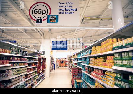Tesco Supermarket, Thirsk, North Yorkshire, Großbritannien. Stockfoto