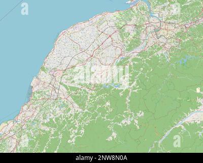 Taoyuan, Sondergemeinde Taiwan. Straßenkarte Öffnen Stockfoto