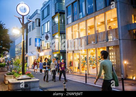 Straßenszene in der Cat Street, in der Nähe von Takeshita dori. Omotesando. Tokio, Japan, Asien Stockfoto