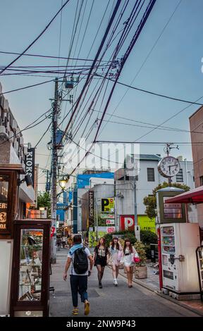 Straßenszene in Cat Street.Omotesando.Tokyo Stadt, Japan, Asien Stockfoto