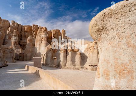 Al Qarah Mountain, schöner und historischer Ort für einen Besuch und eine Wanderung, Saudi-Arabien, 19. Januar 2022. (CTK Photo/Ondrej Zaruba) Stockfoto