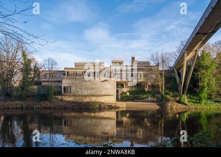 Dunelm Haus ein Beispiel für 1960 brutalist Architecture diese konkrete Gebäude wie Studenten Union für Durham Universität dient Stockfoto