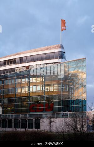 BERLIN, Deutschland 1-26-2021 Konrad Adenauer House, Hauptsitz der Christdemokratischen Union Deutschland (GER: CDU) Stockfoto