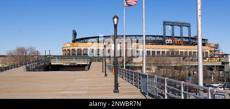 Citi Field Stadium in Queens - Heimstadion der New York Mets - Reisefotografie Stockfoto