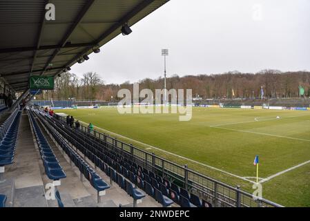 Berlin, Deutschland. 25. Februar 2023. Potsdam, Deutschland, Februar 25 2023 Eine allgemeine Betrachtung des Karl-Liebknecht-Stadions während des Frauen-Bundesliga-Spiels zwischen dem 1. FFC Turbine Potsdam gegen FC Bayern München (Ryan Sleiman/SPP) Kredit: SPP Sport Press Photo. Alamy Live News Stockfoto