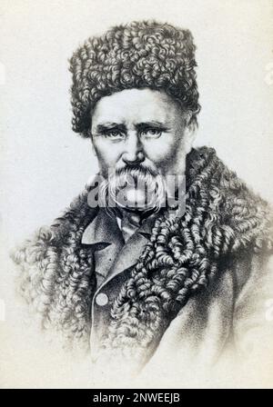 Taras Hryhorovych Schewtschenko (1814-1861), Kobzar Taras, Kobzar, ukrainischer Dichter, Schriftsteller, Künstler Stockfoto