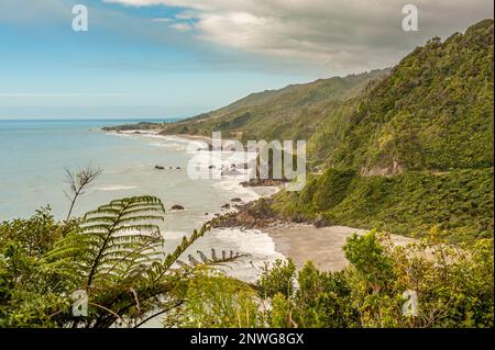 Westküste der Südinsel nördlich von Punakaiki, Neuseeland Stockfoto