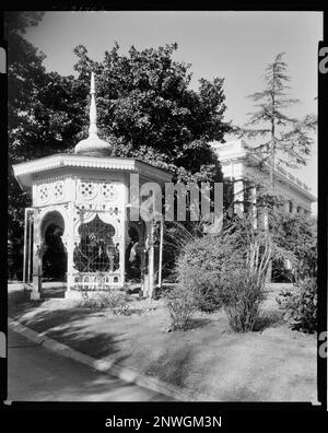 Cowles Coleman O'Neal House, Macon, BIBB County, Georgia. Carnegie Survey of the Architecture of the South (Carnegie-Umfrage zur Architektur des Südens). Usa, Georgia, Bibb County, Macon, Gazebos. Stockfoto
