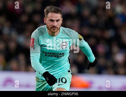 Stoke, England, 28. Februar 2023. Alexis Mac Allister aus Brighton während des FA Cup-Spiels im bet365 Stadium, Stoke. Das Bild sollte lauten: Andrew Yates/Sportimage Stockfoto