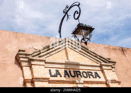 San Miguel de Allende Guanajuato Mexiko, Fabrica la Aurora, Kunstdesign-Center, Außenfassade, Gebäude, Vordereingang, Geschäfte Geschäft Geschäft B Stockfoto