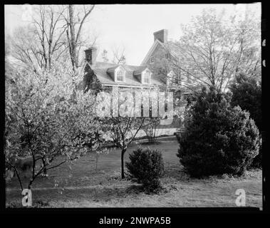 Benton, Loudoun County, Virginia. Carnegie Survey of the Architecture of the South (Carnegie-Umfrage zur Architektur des Südens). United States Virginia Loudoun County, Gärten, Häuser. Stockfoto