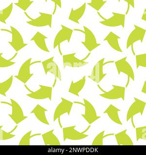 Grünes recyceltes Papier nahtloser Symbolhintergrund-Vektor Stock Vektor