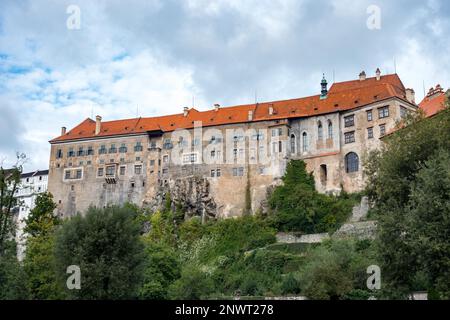 Der staatlichen Burg- und Schlosskomplex von Cesky Krumlov Stockfoto