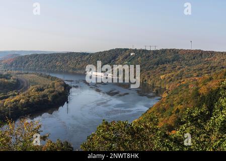 Fluss, Ruhrgebiet, Ruhrgebiet, Koepchenwerk, RWE, Pumpspeicherkraftwerk Hohensyburg, Herdecke, Dortmund, Ruhrgebiet Nordrhein-Westfalen, Deutschland Stockfoto