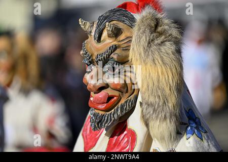 Narren-Gilde aus Horb am Neckar bei der Großen Karnevalsparade, Karnevalsparade, Oberkirch, Ortenaukreis, Baden-Württemberg, Deutschland Stockfoto