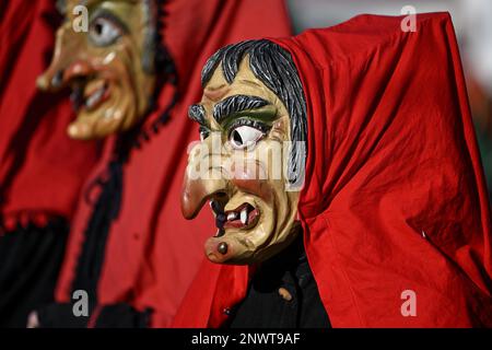 Narren-Gilde von Horb am Neckar bei der Großen Karnevalsparade, Karnevalsparade, Schwäbisch-Alemann-Karneval, Oberkirch, Ortenaukreis Stockfoto