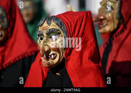 Narren-Gilde von Horb am Neckar bei der Großen Karnevalsparade, Karnevalsparade, Schwäbisch-Alemann-Karneval, Oberkirch, Ortenaukreis Stockfoto