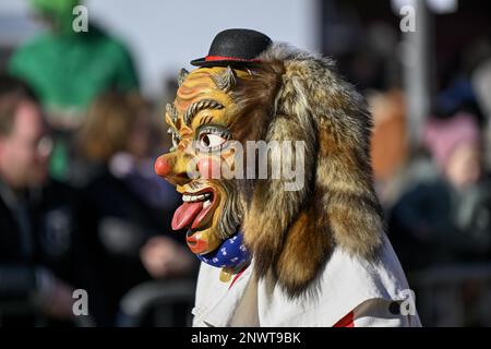 Narren-Gilde aus Horb am Neckar bei der Großen Karnevalsparade, Karnevalsparade, Oberkirch, Ortenaukreis, Baden-Württemberg, Deutschland Stockfoto