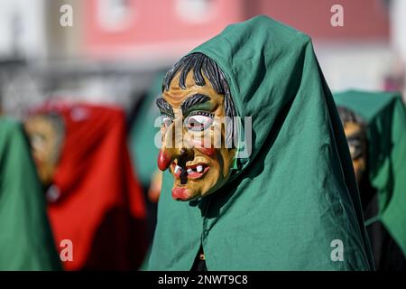 Narren-Gilde von Horb am Neckar bei der Großen Karnevalsparade, Karnevalsparade, Schwäbisch-Alemann-Karneval, Oberkirch, Ortenaukreis Stockfoto