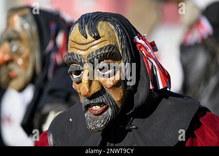 Narren-Gilde aus Horb am Neckar bei der Großen Karnevalsparade, Karnevalsparade, Oberkirch, Ortenaukreis, Baden-Württemberg, Deutschland Stockfoto