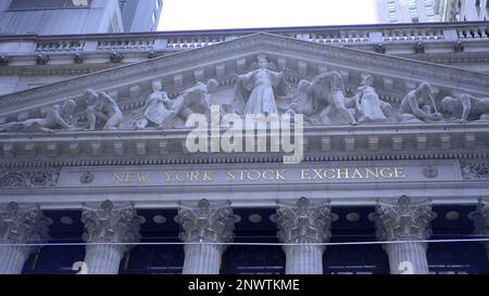 New York Stock Exchange NYSE in Manhattan - NEW YORK CITY, USA - 14. FEBRUAR 2023 Stockfoto