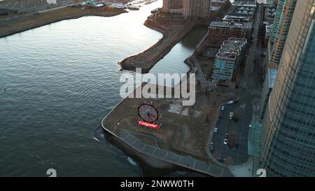 Berühmte Colgate Clock in Jersey City - NEW YORK, USA - 15. FEBRUAR 2023 Stockfoto