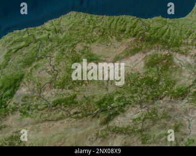 Kastamonu, Provinz Turkiye. Hochauflösende Satellitenkarte Stockfoto
