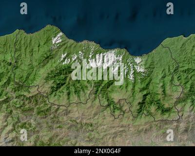 Trabzon, Provinz Turkiye. Hochauflösende Satellitenkarte Stockfoto