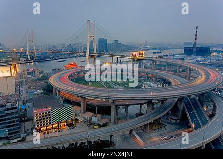 China.Shanghai: Nanpu-Brücke Stockfoto