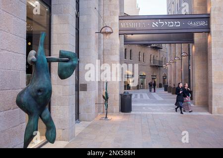 Mamilla Mall in Alrov Mamilla Avenue, Jerusalem, Israel. Stockfoto