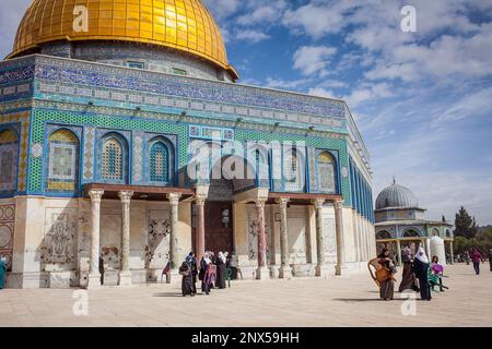 Haube des Felsens, Tempelberg (Har Ha Bajit), Jerusalem, Israel. Stockfoto