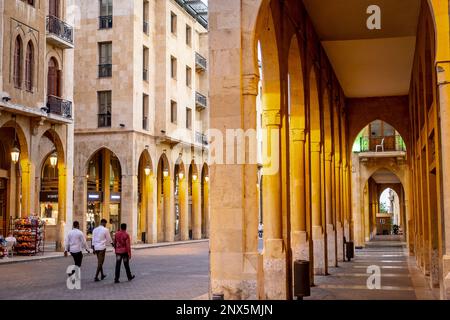 El Omari Mosque Street, Downtown, Beirut, Libanon Stockfoto