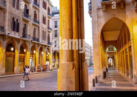 El Omari Mosque Street, Downtown, Beirut, Libanon Stockfoto