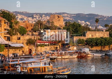 Hafen, Hafen, Byblos, Libanon Stockfoto