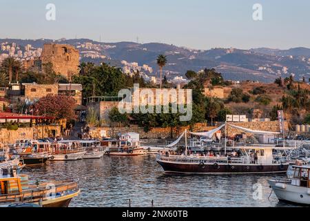 Hafen, Hafen, Byblos, Libanon Stockfoto