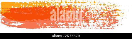 Vektor der Striche des Grunge-Pinsels. Bunte Pinselstriche. Sammlung orangefarbener Vektorpinsel. Farbe, Pinselstriche, Pinsel, Linien. Design Stock Vektor