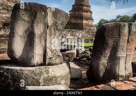 Touristen, in Wat Ratchaburana Tempel, Ayuthaya, Thailand Stockfoto