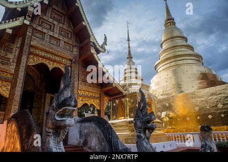 Wat Phra Singh Tempel, Chiang Mai, Thailand Stockfoto