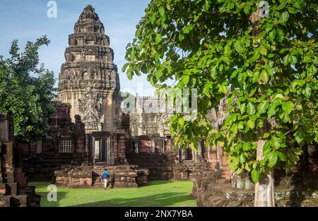 Zentrales Heiligtum, in Prasat hin Phimai (Phimai Historical Park), Phimai, Nakhon Ratchasima Provinz, Thailand Stockfoto