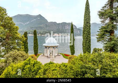 Maurischer Pavillon im Garten der Villa Melzi d Eril in Bellagio am Comer See, Italien Stockfoto