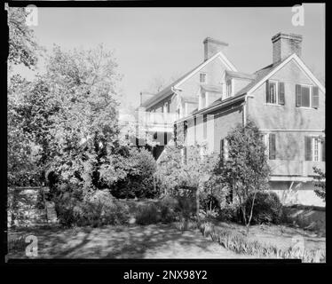 Benton, Loudoun County, Virginia. Carnegie Survey of the Architecture of the South (Carnegie-Umfrage zur Architektur des Südens). United States Virginia Loudoun County, Gärten, Dormers, Häuser, Mauerwerk. Stockfoto