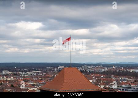 Blick über die Stadt Nürnberg mit Kaiserburg im Vordergrund Stockfoto