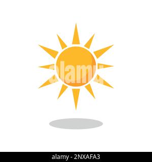 Vektorsymbol für glänzende Sonne . Stock Vektor