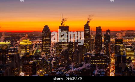 Stadtbild bei Sunrise, Montreal, Quebec, Kanada Stockfoto
