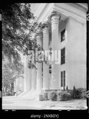 State Capitol, Montgomery, Montgomery County, Alabama. Carnegie Survey of the Architecture of the South (Carnegie-Umfrage zur Architektur des Südens). Vereinigte Staaten, Alabama, Montgomery County, Montgomery, Capitols, Säulen, Porticoes, Porches, Capitals, Columns. Stockfoto